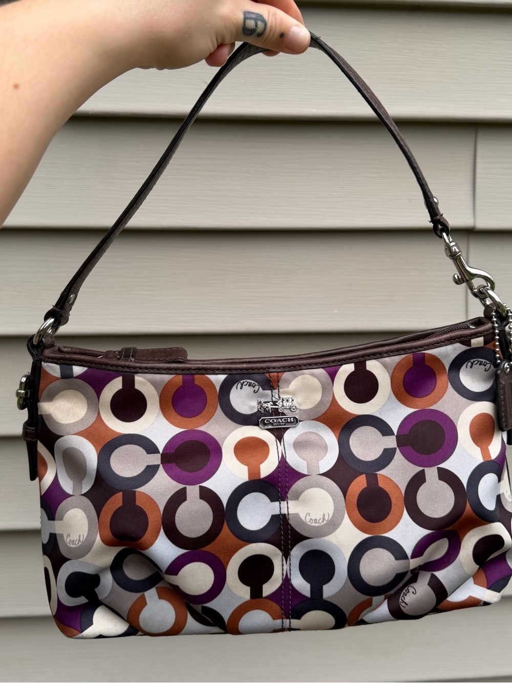 Coach Madison Op Art Mini Sateen Shoulder Bag
